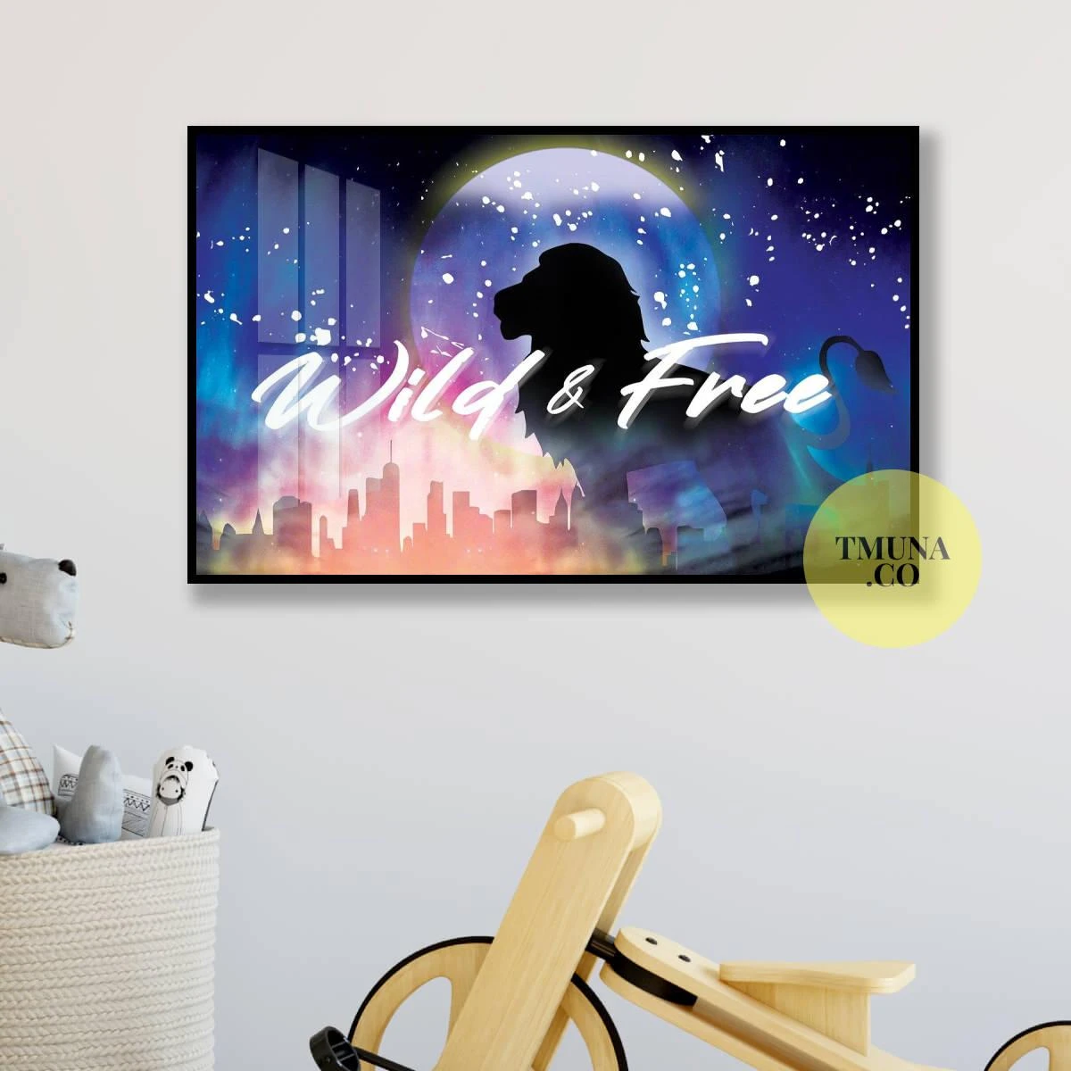 מלך האריות הסרט - תמונה ייחודית של אריה מותאמת לחדרי נוער וחדרי ילדים דגם 134954