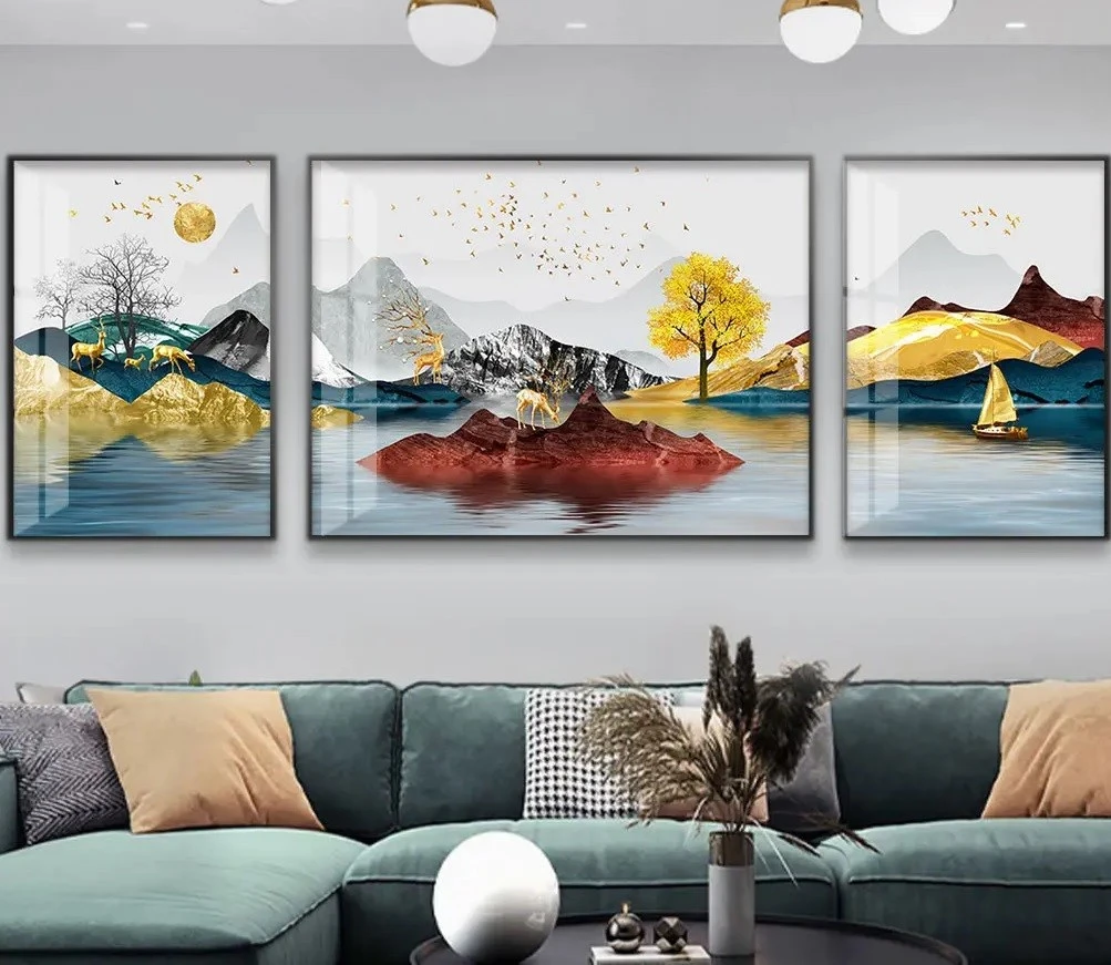 סט 3 תמונות קנבס לקירות נופים מיוחדים עיצוב מיוחד טבע ונופים למטבח - דגם 24145711