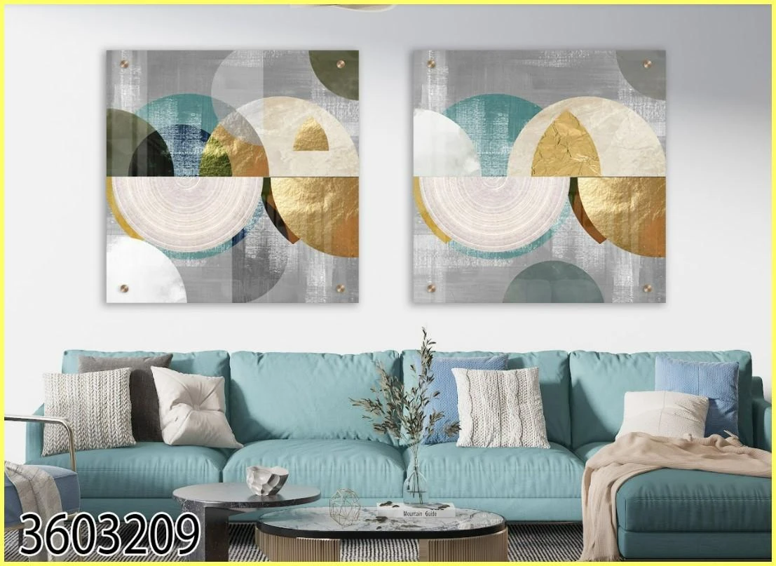 תמונות לסלון סלייסים בצבעי סאטן על זכוכית מתאים גם לפינת אוכל 3603209