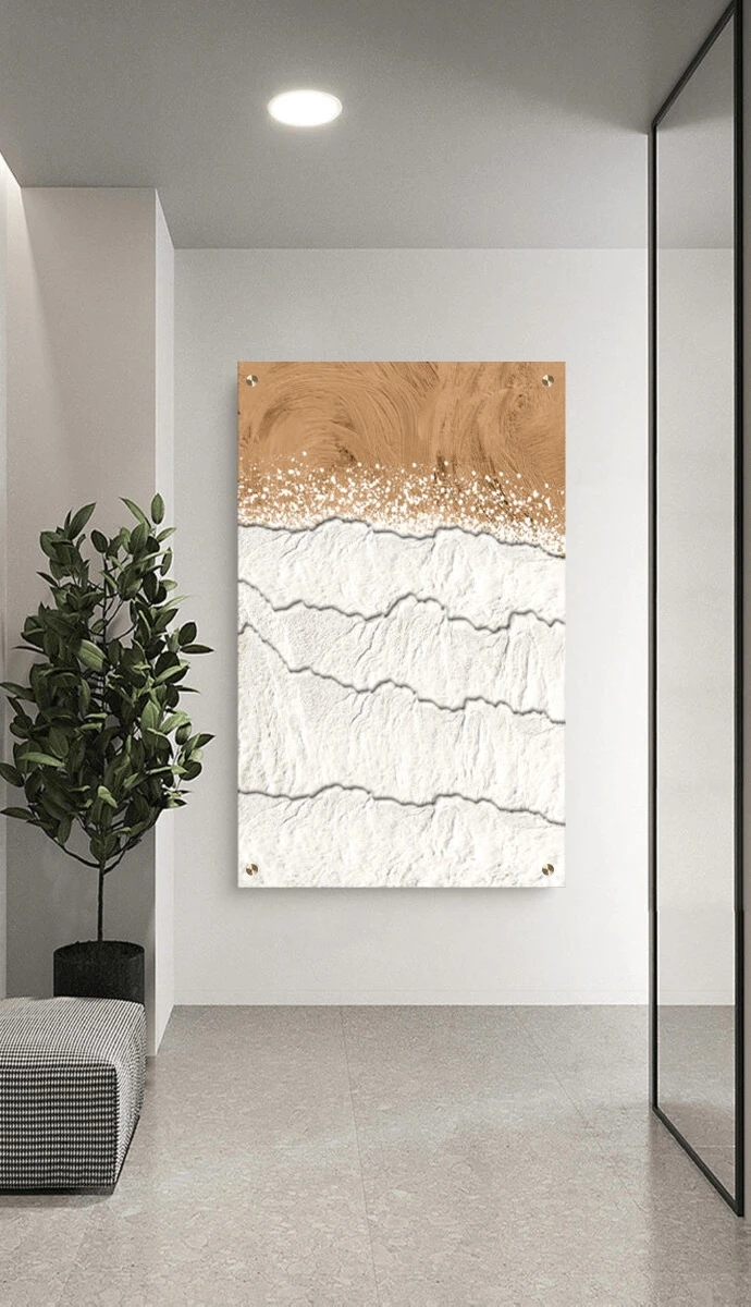 תמונת זכוכית למשרד Brigitte ציור על זכוכית בסגנון אבסטרקט - דגם G7616828