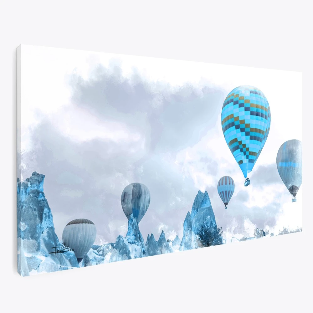 תמונת קנבס של כדור פורח לקליניקה בלון אוויר חם VIII ציור בסגנון טבע ונופים - דגם 135730