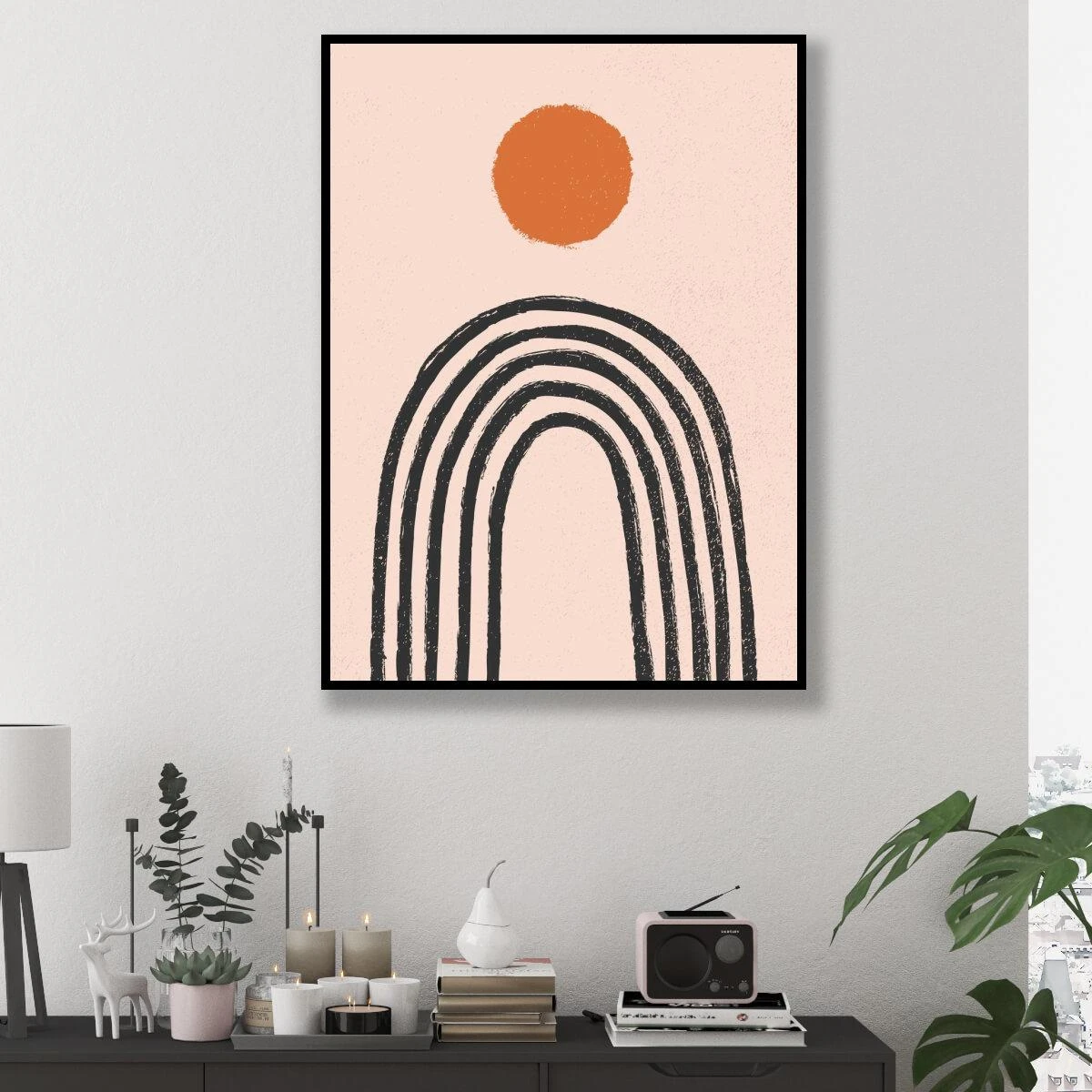 תמונה מודרנית מינימליסטית - תמונות קו לכניסה לבית משרד או לחללים משותפים דגם 3728292