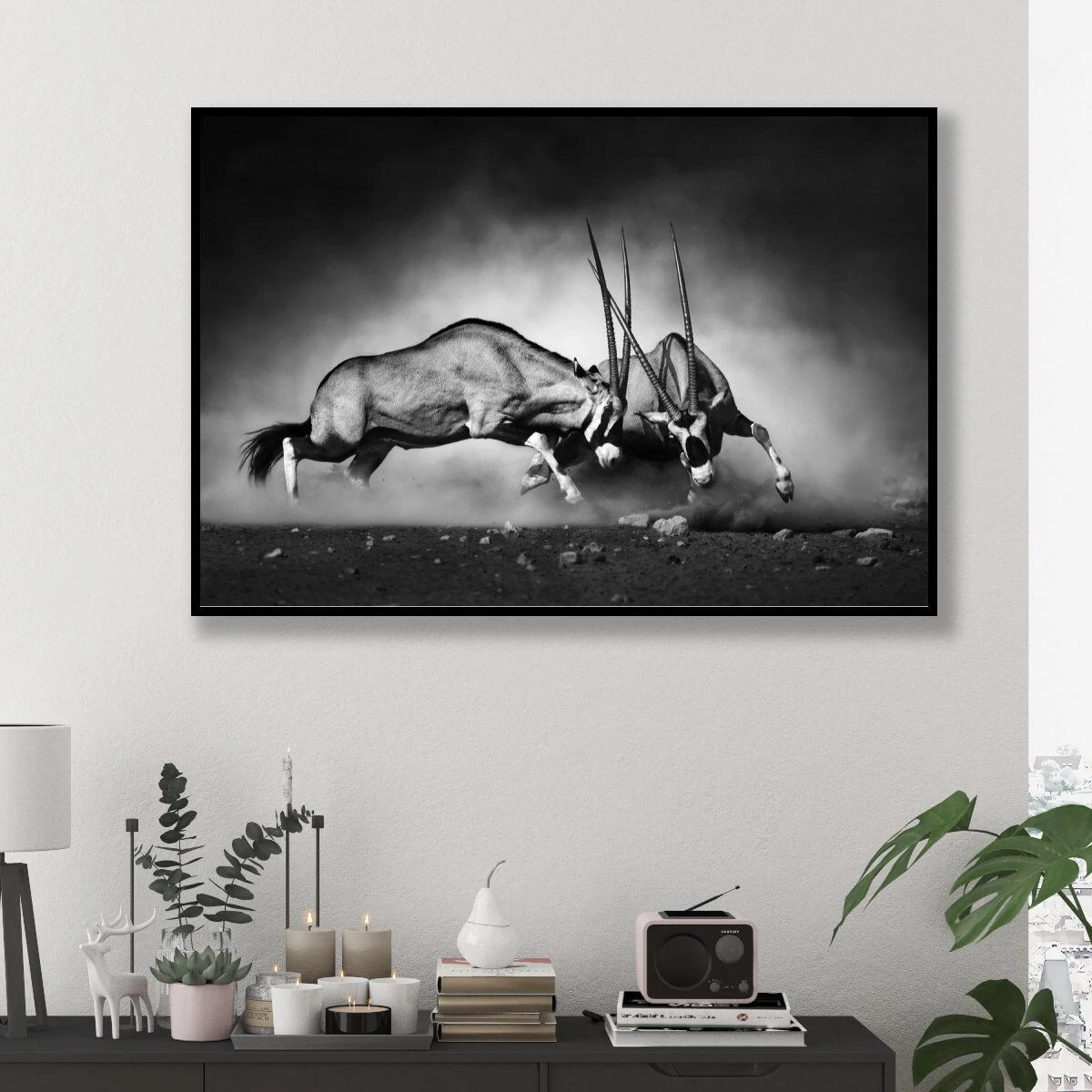 רגעי שיא - תמונה של שוורים על קנבס או זכוכית לחדרי שינה או למשרדים דגם 3728502