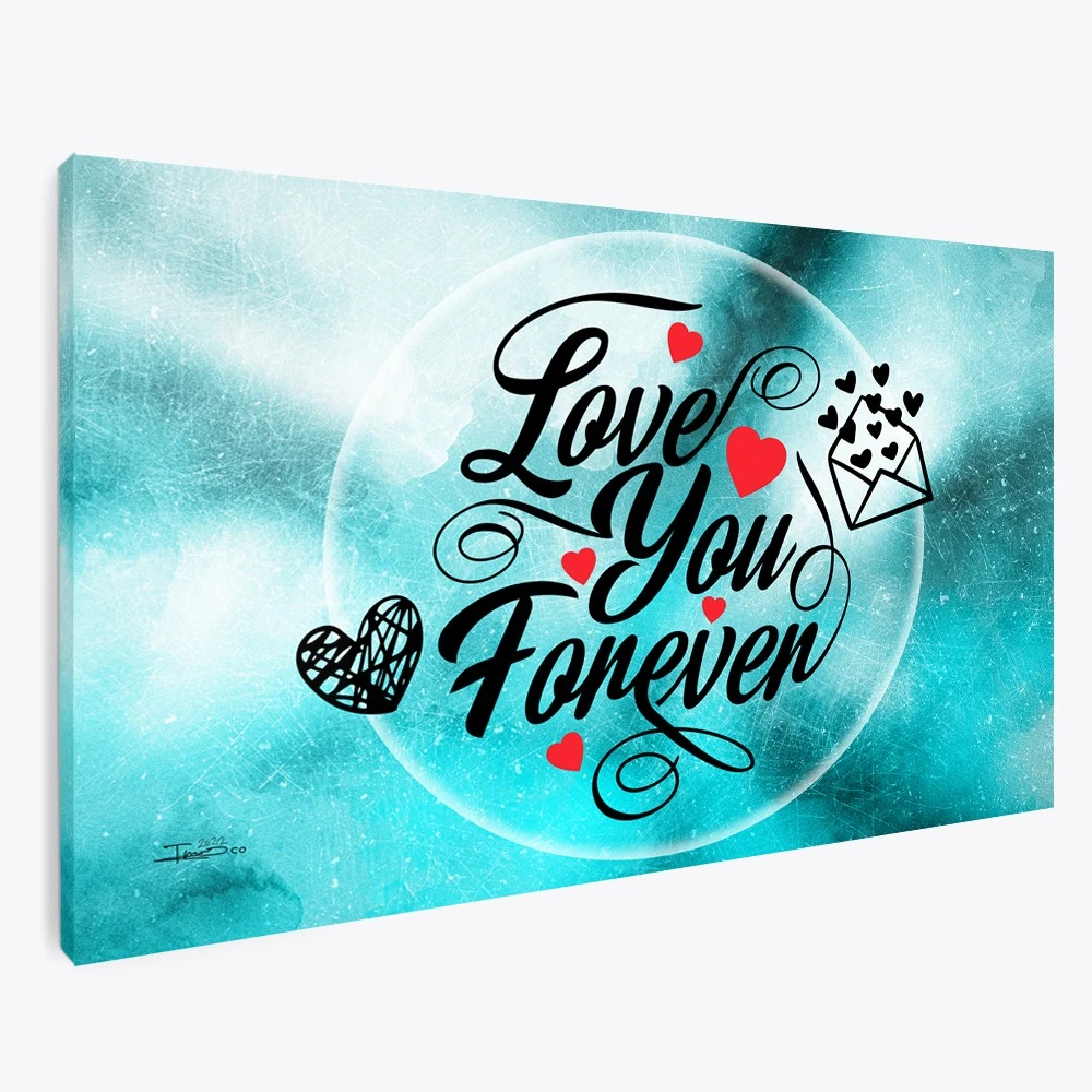 תמונה לזוג אוהבים לחדר שינה ליילה הדפס בנושא זוגיות ורומנ' - דגם 135610