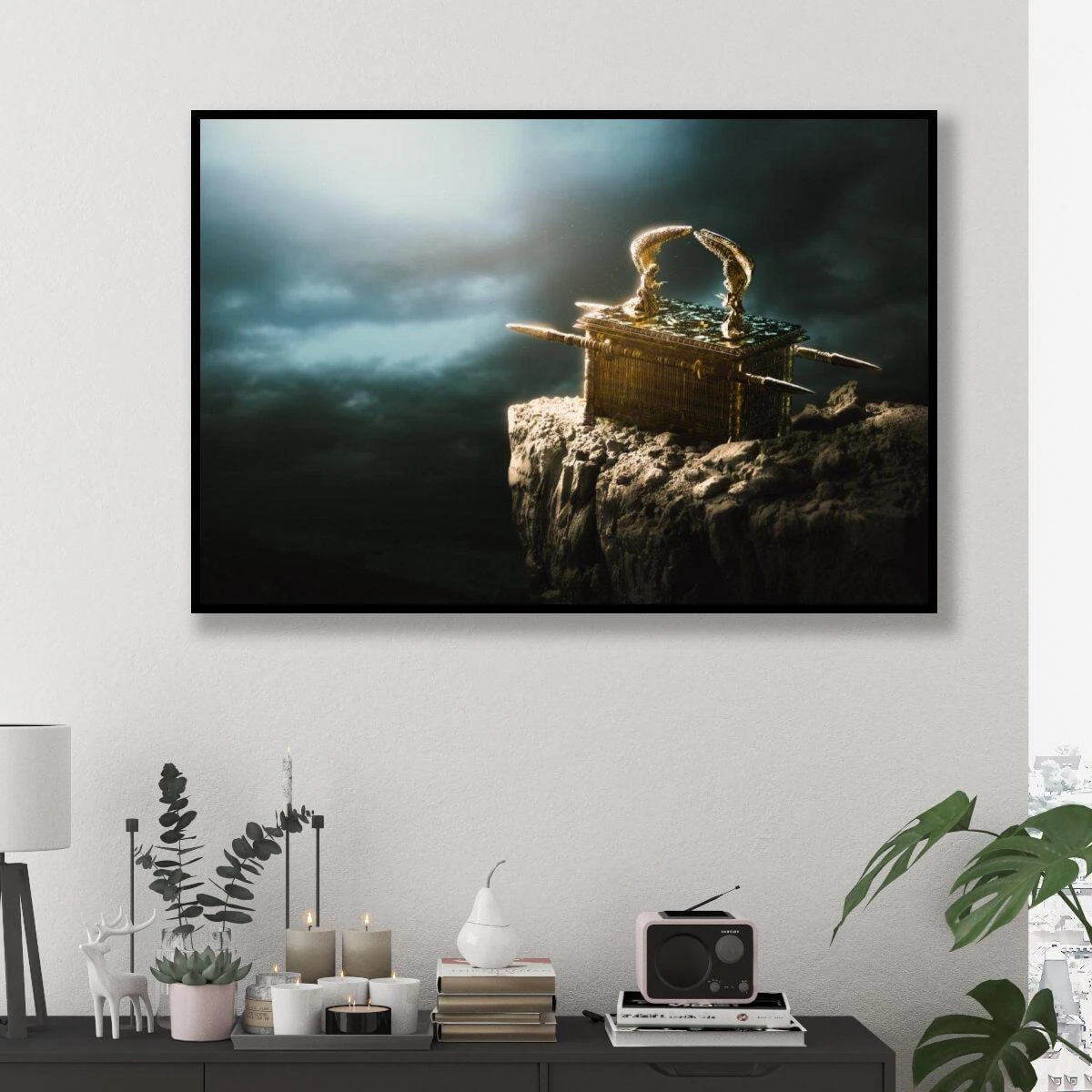 תמונה יהודית של ארון הברית לסלון או למשרד הדפסה על זכוכית או קנבס דגם 3728211