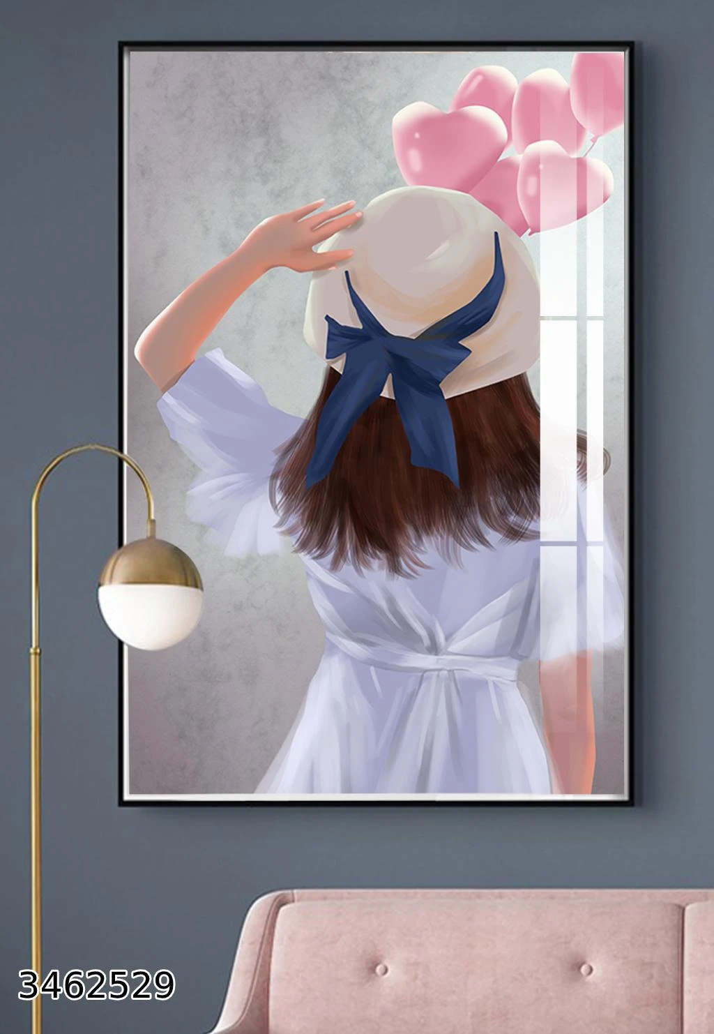 נערת הבלונים תמונה לחדר ילדים דגם 3462529