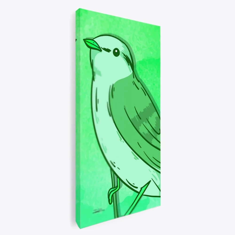 תמונה לאורך לפינת אוכל ציפור פנדה הדפס בנושא בעלי חיים - דגם 135797