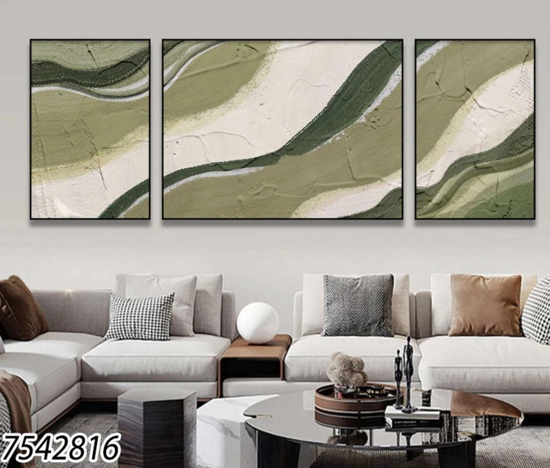 50 גוונים של ירוק תמונות קנבס מחולקות בגוונים מאירים ומרגיעים לתלייה בסלום במסדרון או במשרד דגם 7542816