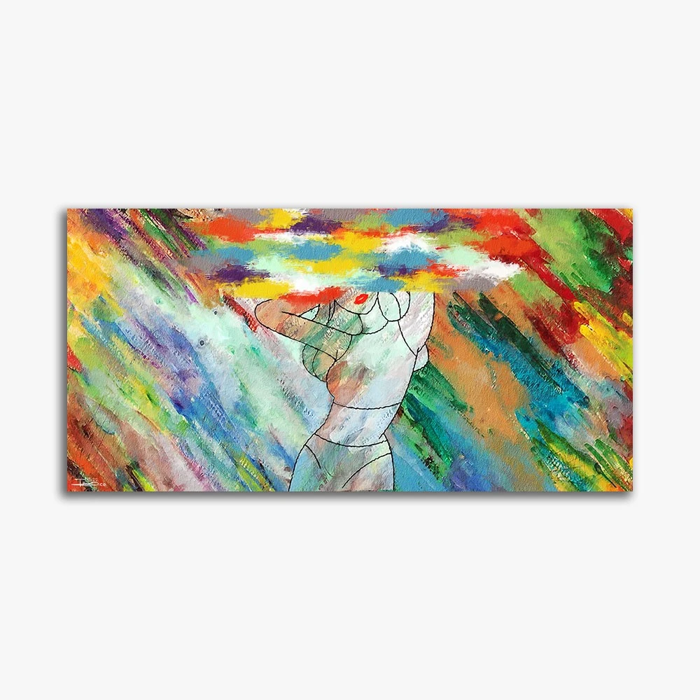 תמונה לסלון אשת הצבעים ציור בסגנון דמויות ואנשים - דגם alvtm46p2483