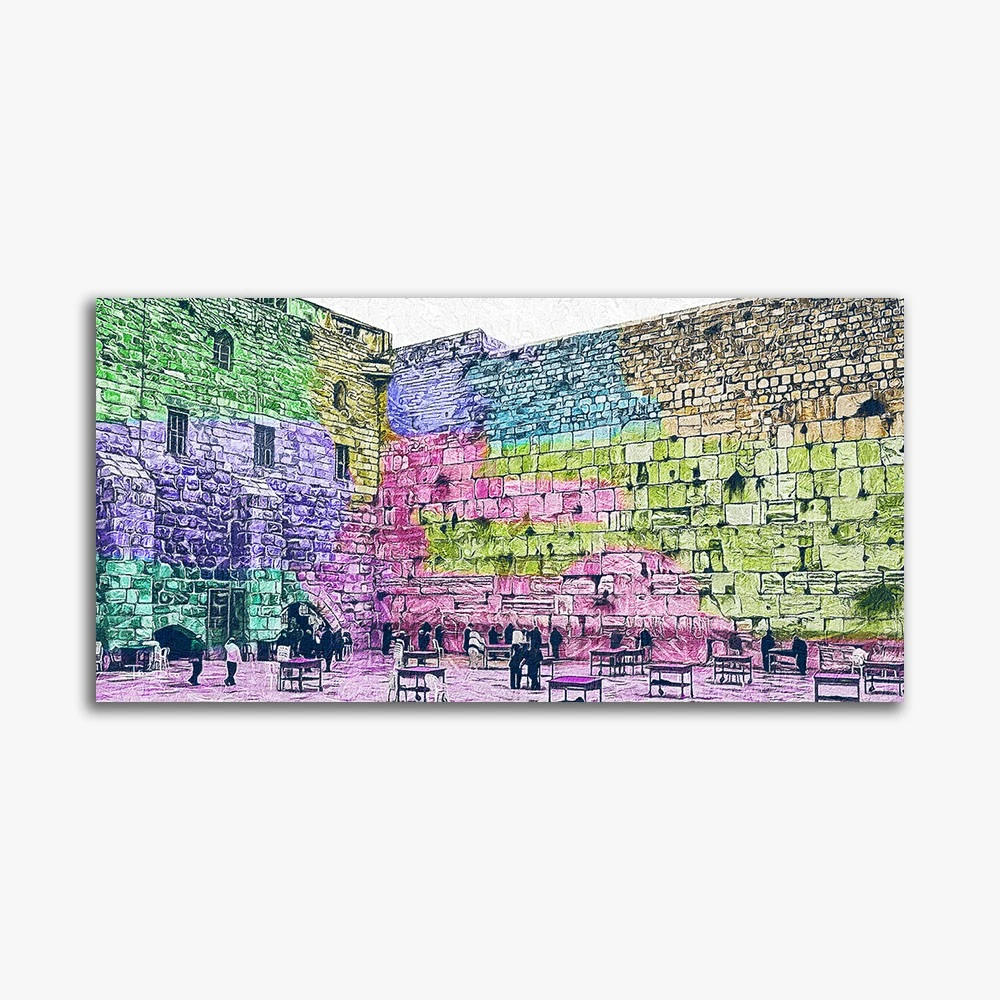 תמונת ירושלים למשרד ציור הכותל הדפסה על קנבס דת ויהדות - דגם alvtm46p2657