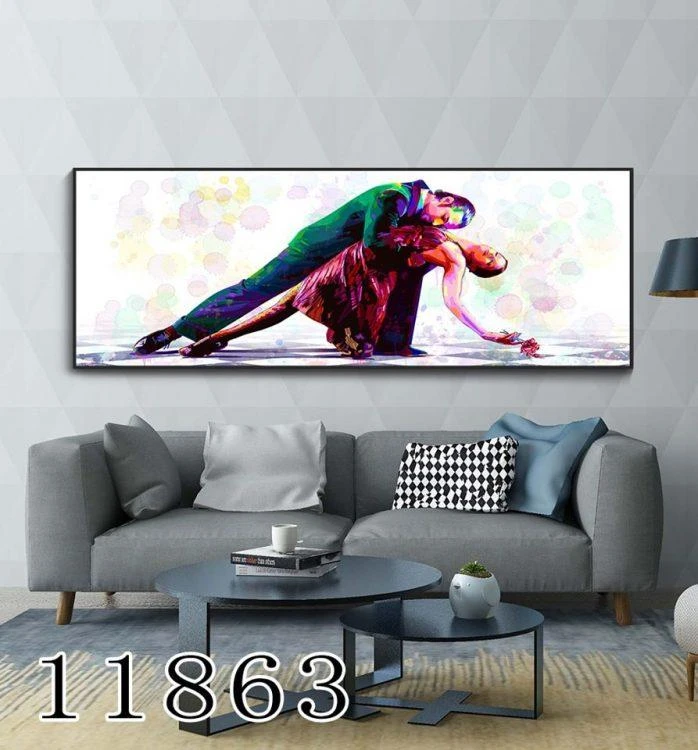 'טנגו' תמונה של רקדנים על קנבס תמונה זוגית לחדר שינה דגם 11863