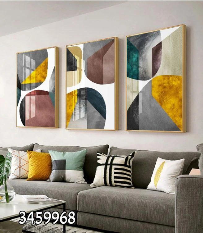 סט תמונות 'אבסטרקט אבנים' למשרד לסלון דגם 3459968