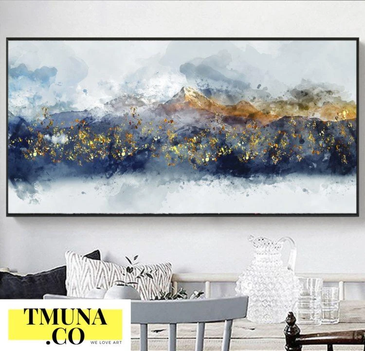 אבסטרקט הרים תמונת קנבס לפינת אוכל או לסלון דגם 8428673
