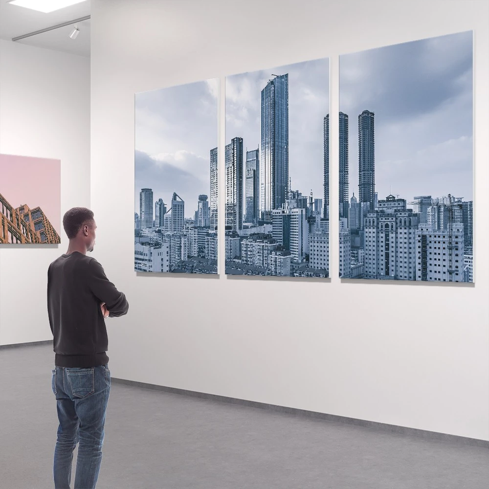 תמונות מחולקות על קנבס מיאמי לסלון ציור בנושא ערים לחללים מעוצבים דגם 135675