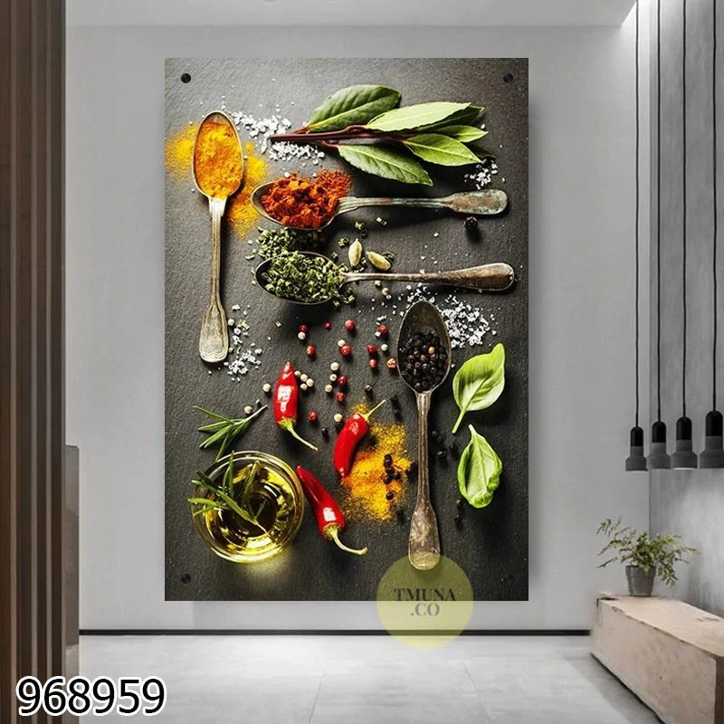 טעמים ישראלים תמונה יוקרתית מזכוכית למטבח דגם 968959