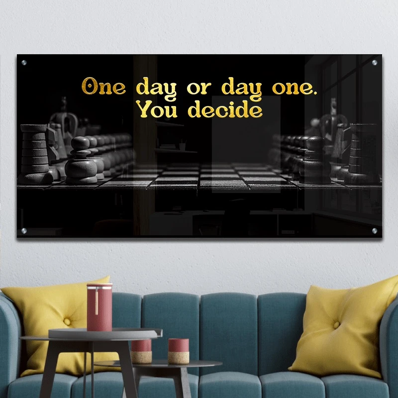 תמונות זכוכית לחדר ילדים אתה תחליט הדפסה על זכוכית מוטיבציה - דגם gleotm23011631