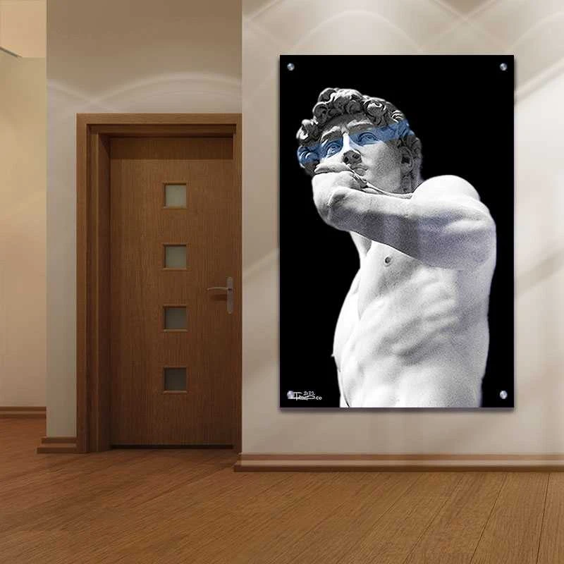 תמונת זכוכית לקליניקה דוד המלך הדפסה על זכוכית דמויות ואנשים - דגם alvtm46p2761