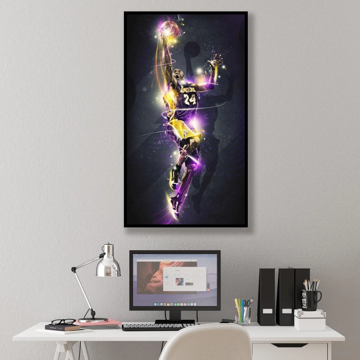 קובי בראיינט NBA תמונת קנבס או זכוכית לחדרי נוער דגם 3728423