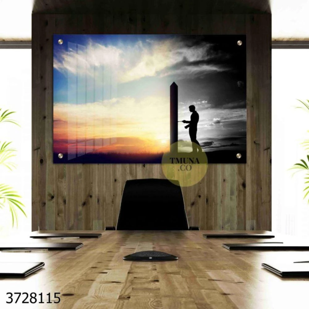 לשבור גבולות - תמונת השראה עם נוף מזכוכית מתאימה למשרדים מעוצבים או לחדר שינה דגם 3728115