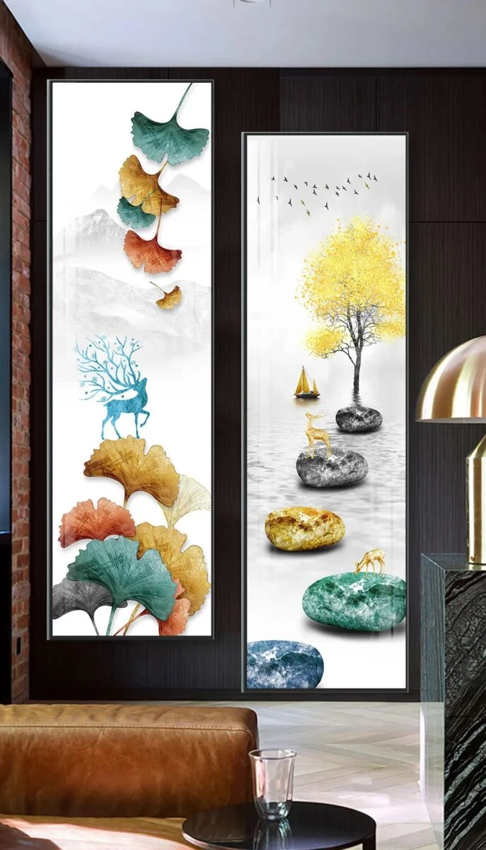 סט 2 תמונות קנבס אדווין בראונינג ציור בסגנון סוריאליסטיות - דגם 23938356