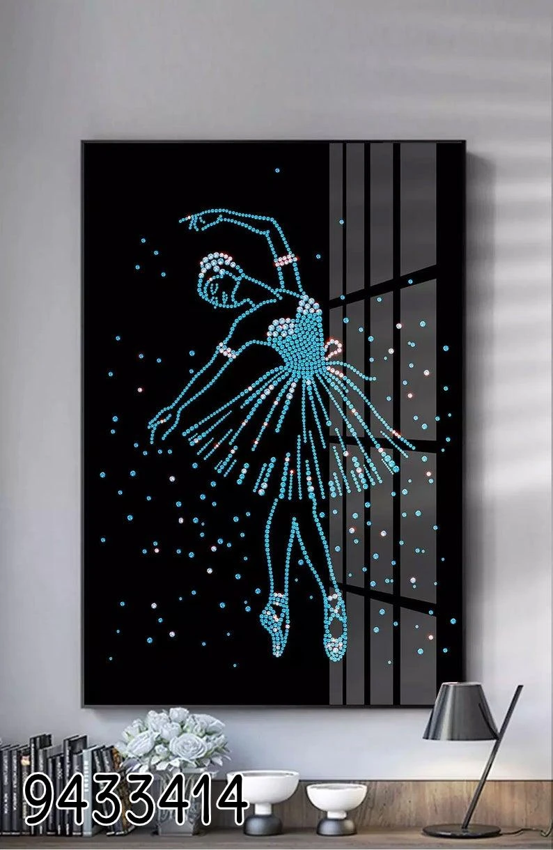 רקדנית - תמונה של רקדנית בלט על זכוכית דגם 9433414