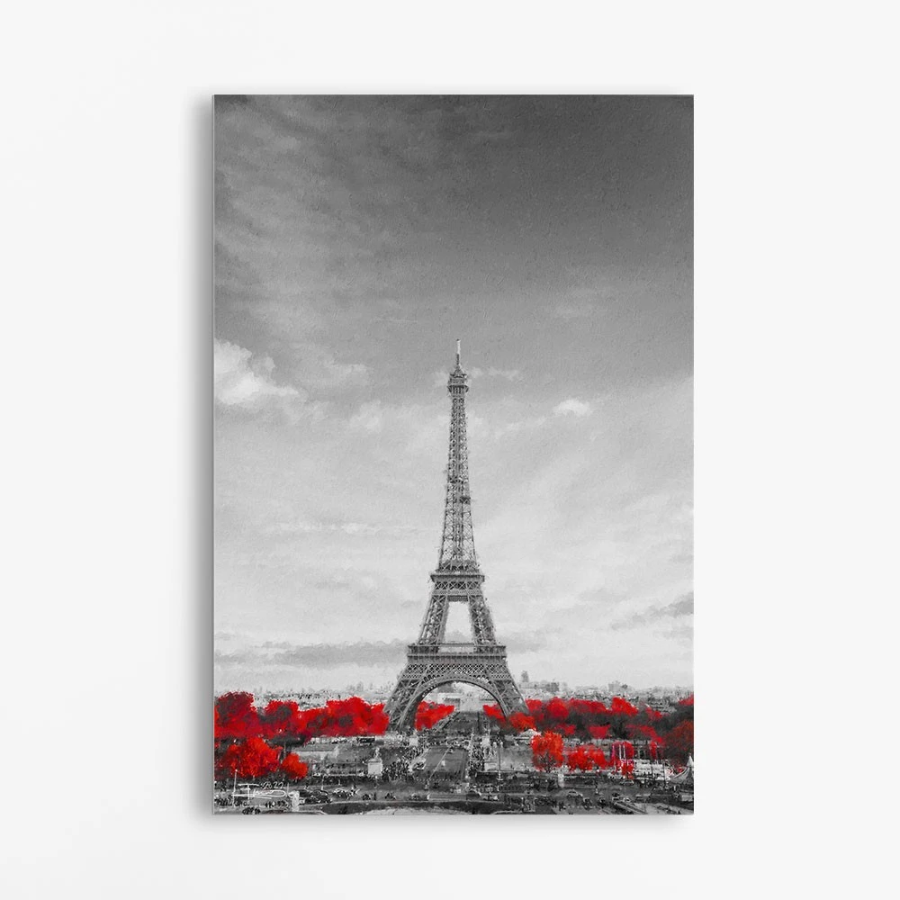 תמונות קנבס פריז למשרד Villechadaux הדפסה על קנבס דמויות ואנשים -מגדל האייפל דגם alvtm46p2613