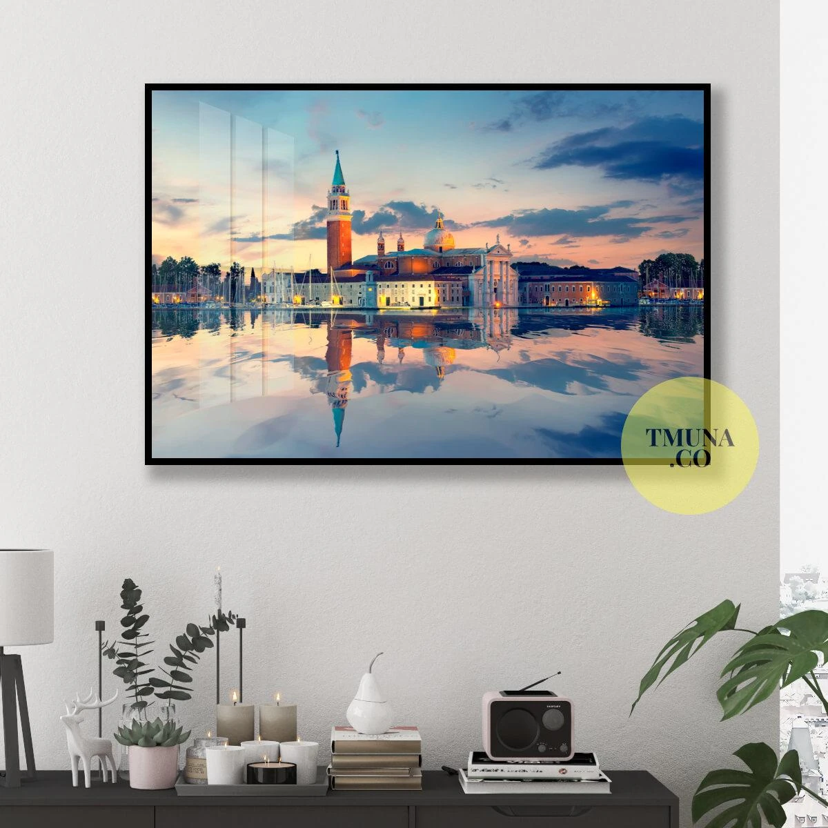 וונציה בזריחה - תמונה בחלק אחד או שני חלקים לתלייה בסלון או במשרדי נדלן דגם 3728680