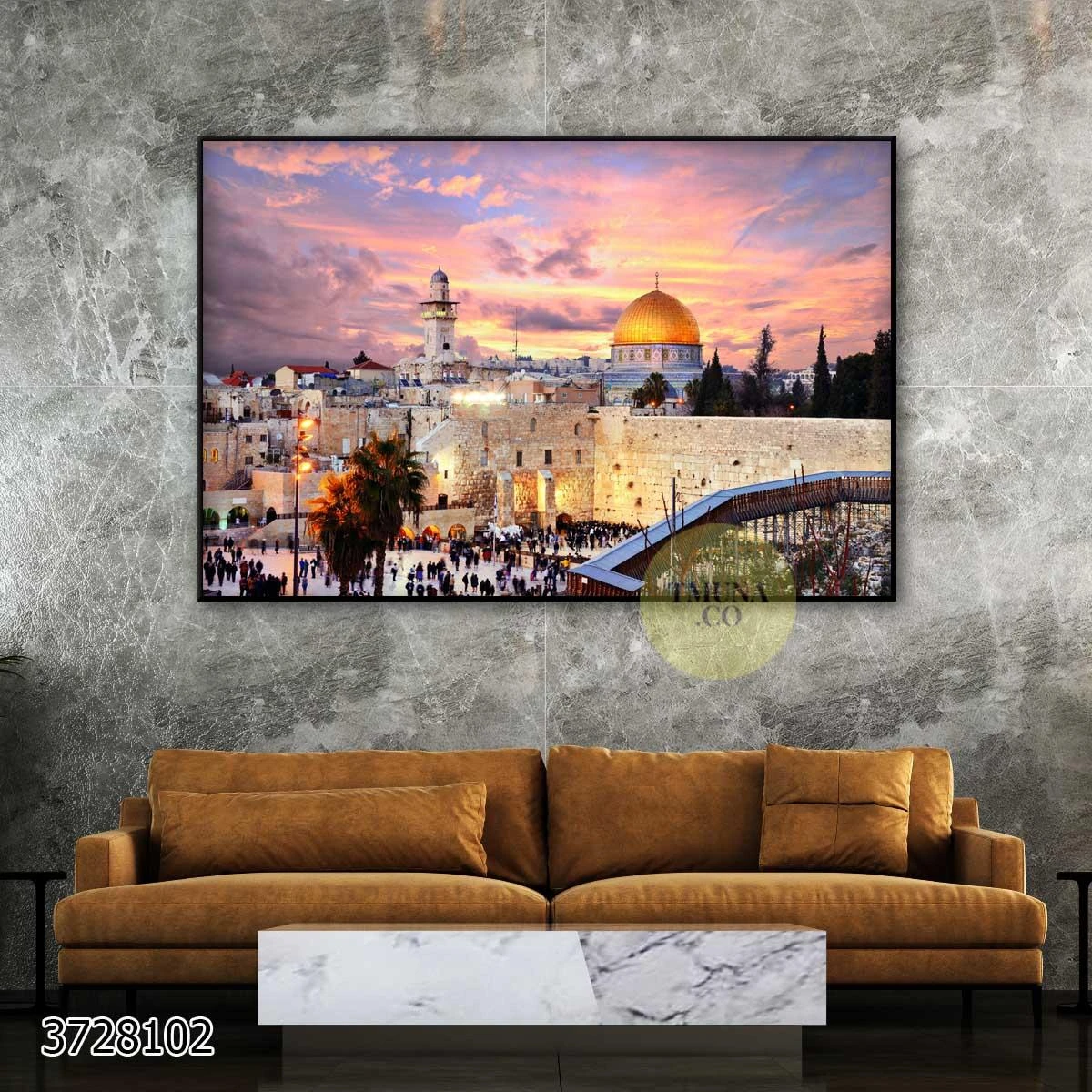 הכותל המערבי - תמונת קנבס יוקרתית של ירושלים למשרד או פינת אוכל דגם 3728102