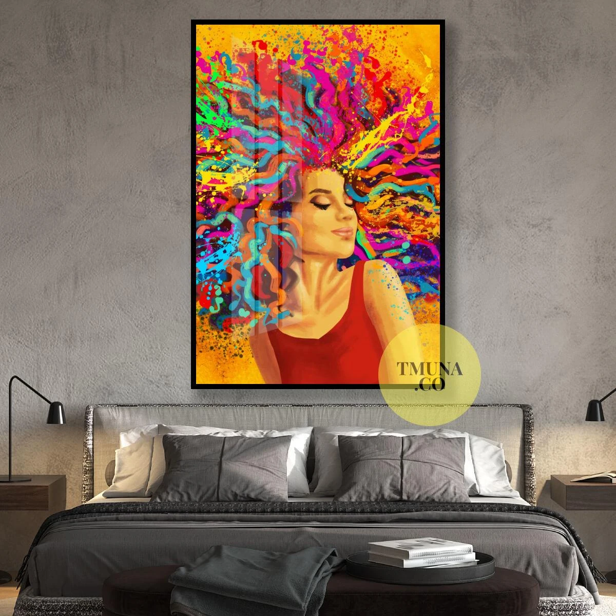 נשית ומיוחדת #2 - הדפס על זכוכית או קנבס דגם 134878A