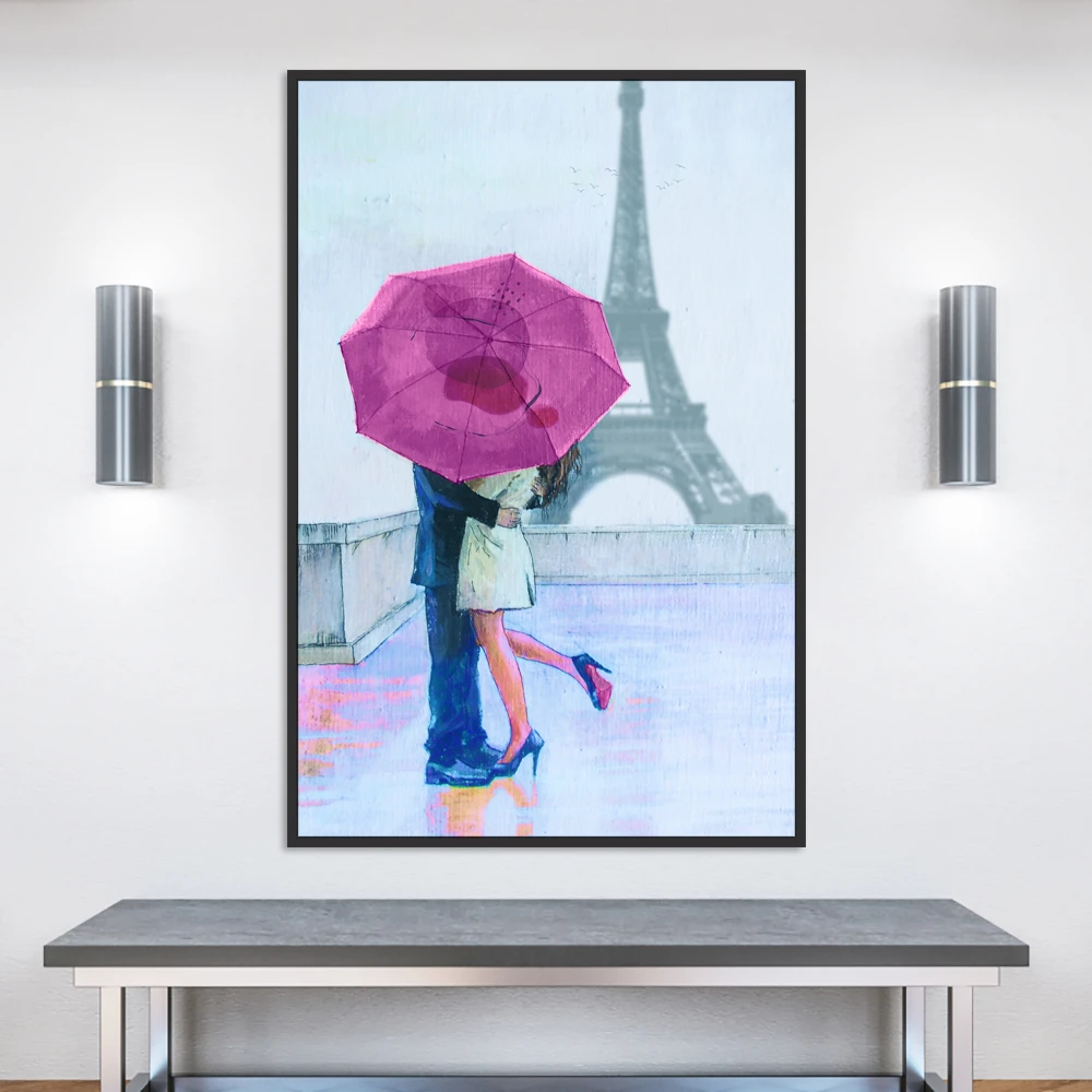 אהבה בפריז - ציור על בד קנבס דגם 110055