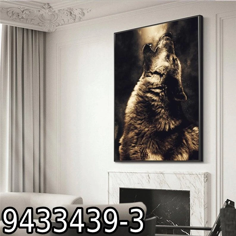 תמונת קנבס לחדר שינה שאגת הדב דגם 9433439-3