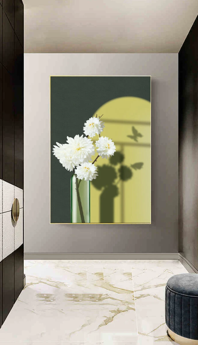 תמונות לסלון אבסטרקט סנה מדוריירה תמונת קנבס בנושא פרחים ועלים, תלת מימד - דגם 27756266