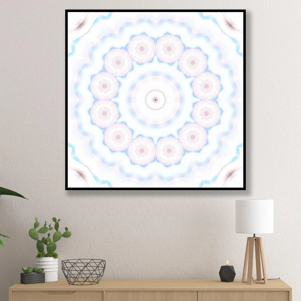 המנדלה הבהירה - מנדלות תמונות לכניסה לבית או לסלון על זכוכית או קנבס דגם 3728274