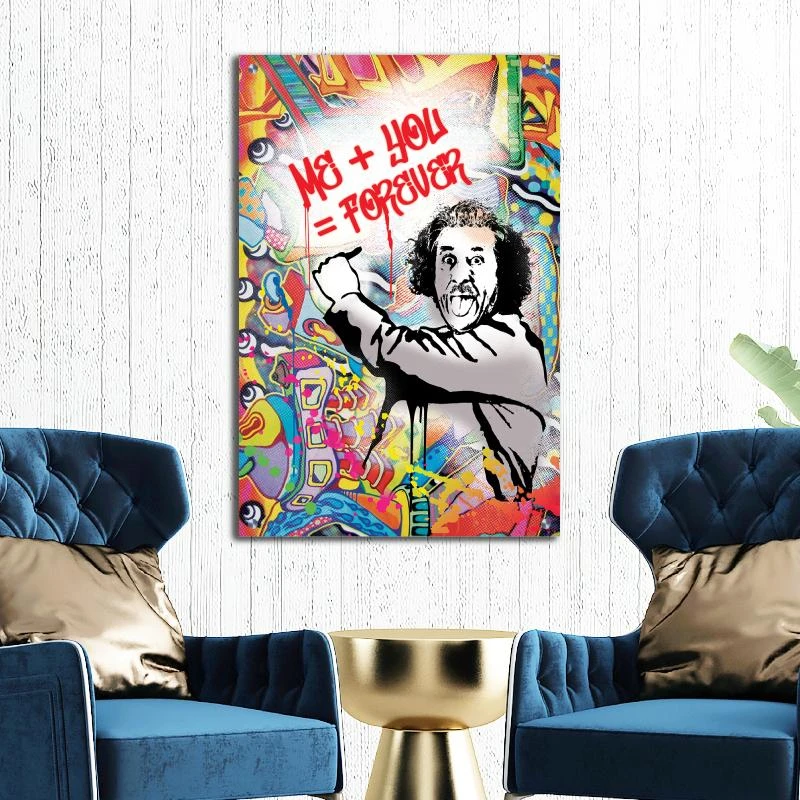 אלברט איינשטיין Albert Einstein תמונת גרפיטי למשרד דגם 134967