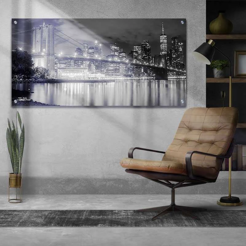 תמונת ניו יורק על זכוכית למשרד ניו יורק XIII הדפסה על זכוכית ערים - דגם alvtm46p2719