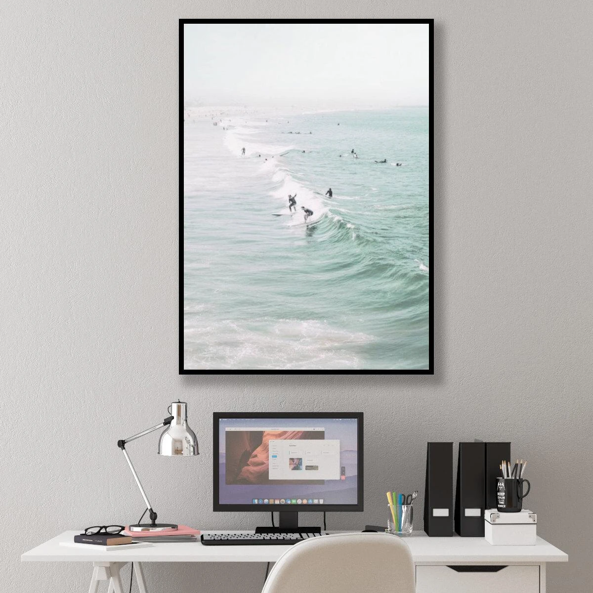 תמונה של גולשים בים תכול תמונה מרגיעה מהממת לחדרי שינה נוער משרדים או לסלון דגם 3728531