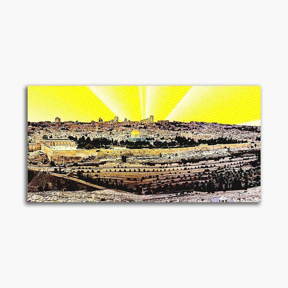 תמונת ירושלים לפינת אוכל ירושלים הר מרום ישראל הדפסה על קנבס דת ויהדות - דגם alvtm46p2670