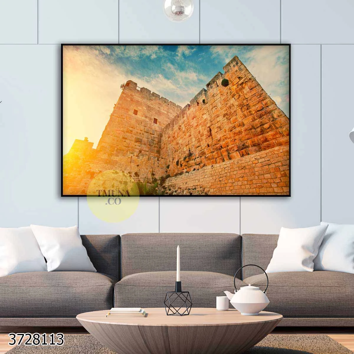 חומות ירושלים על קנבס לתלייה בסלון או במשרד | תמונות של ירושלים | דגם 3728113