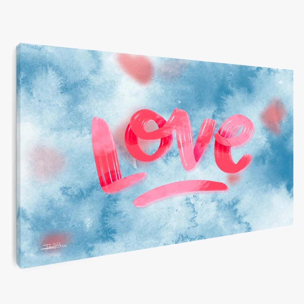 תמונת אוהבים לחדר שינה לוגן הדפס בנושא זוגיות ורומנ' - דגם 135606