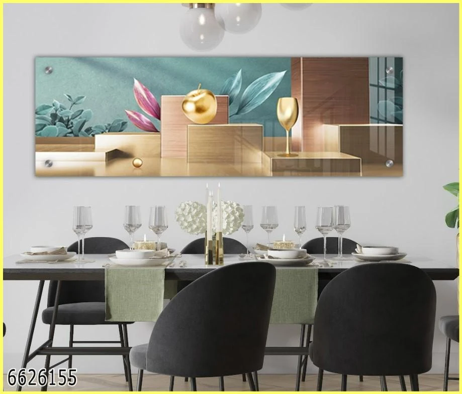 תמונות לפינת אוכל או למטבח על זכוכית פנורמית יוקרתית הסעודה המלכותית בסגנון מודרני 6626155