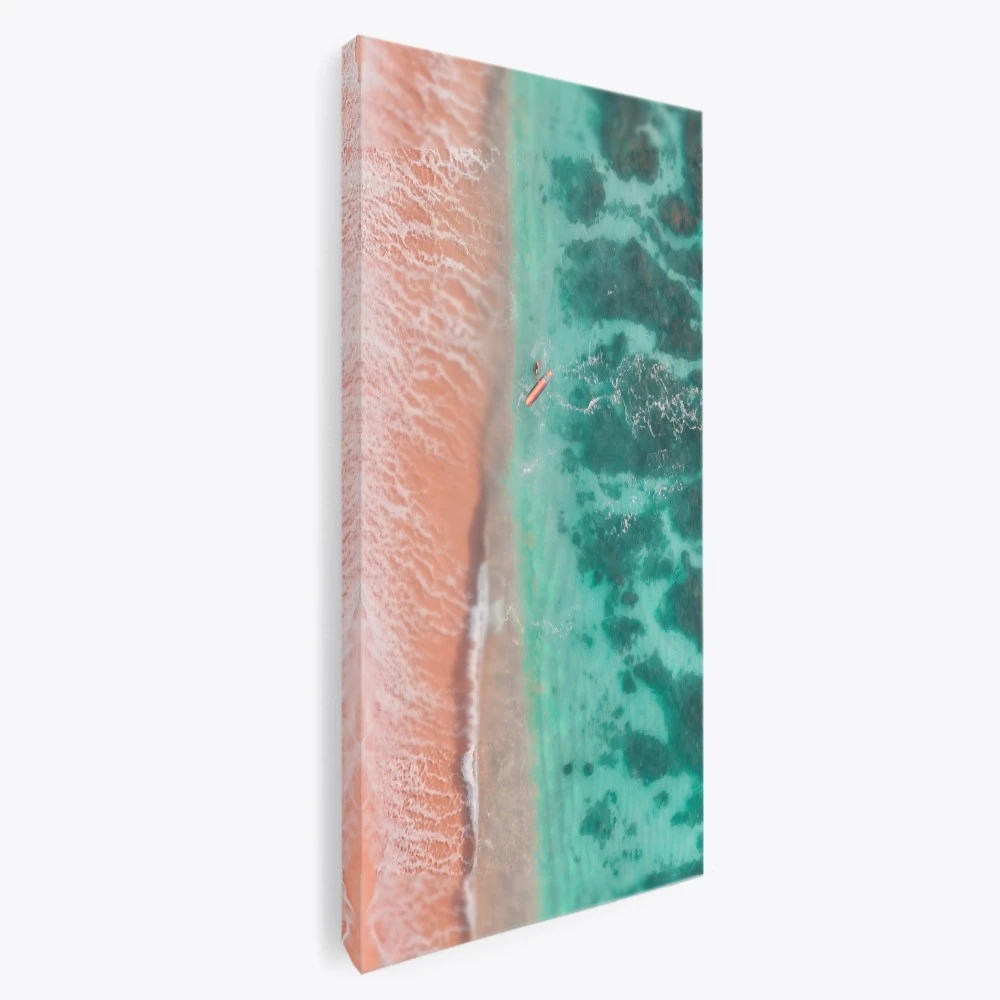 תל אביב תמונת קנבס לאורך של ארץ ישראל חוף מציצים במבט מלמעלה טבע ונופים - דגם 135658