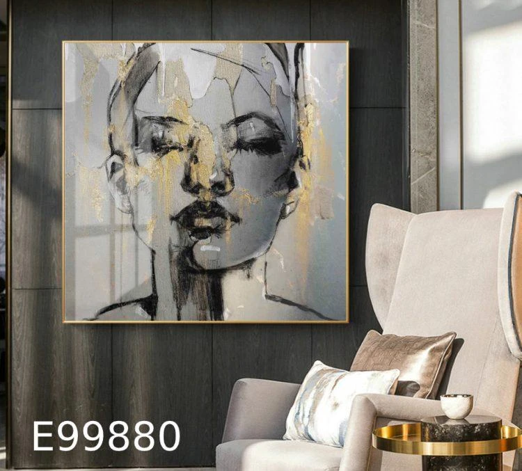 ליהי - תמונת קנבס בצבע אפור יפה לסלון E99880