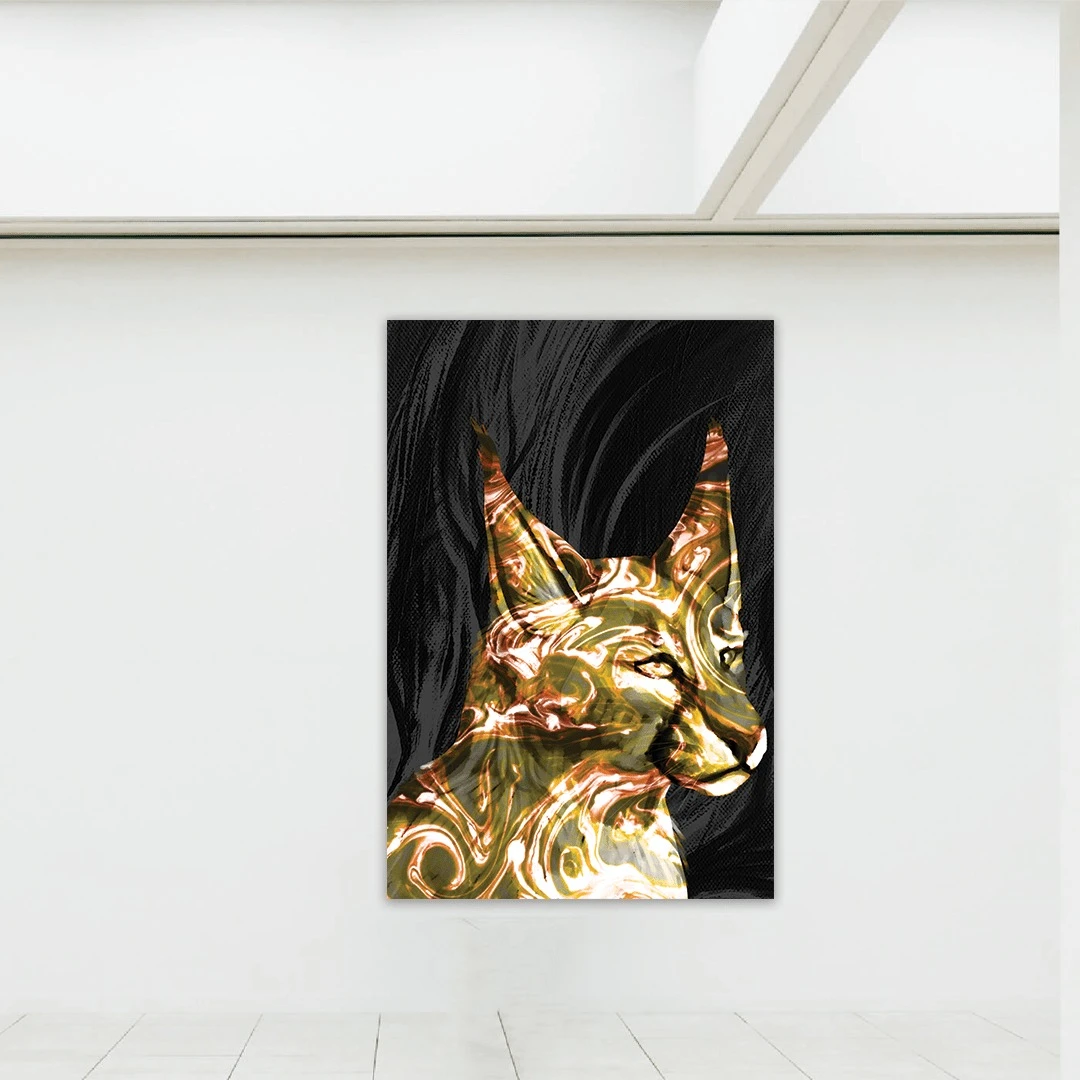 תמונות קנבס מיוחדת למשרד חתול הדפסר על קנבס צורות - דגם leotm46p2637