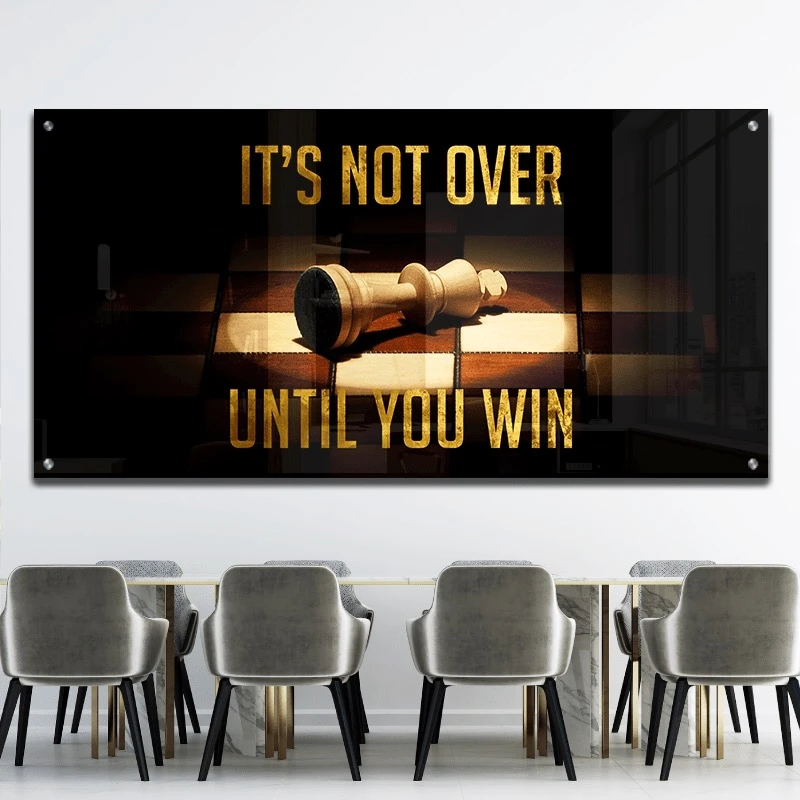 תמונות זכוכית לחדר ילדים זה לא נגמר הדפסה על זכוכית מוטיבציה - דגם gleotm23011628