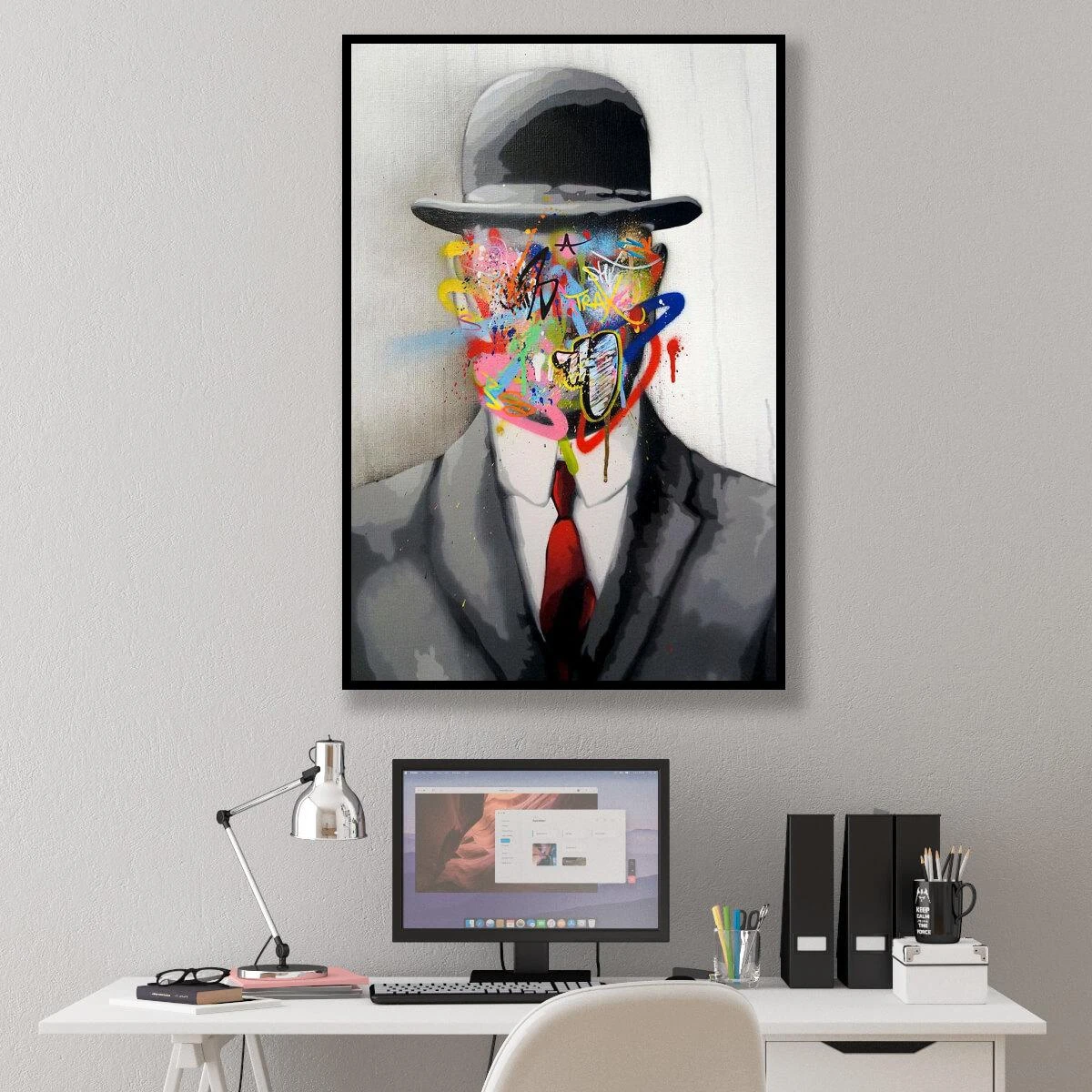 the mind - תמונת השראה בסגנון פופ ארט לתלייה במשרדים או חדר שינה הדפסה על קנבס או זכוכית דגם 3231242