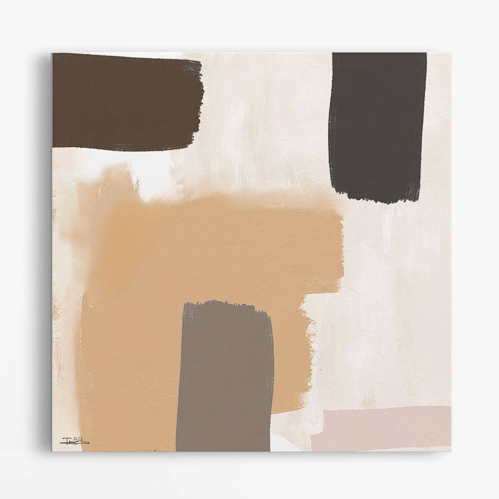 תמונה למשרד אבסטרקט מריחות I ציור בסגנון Abstract - דגם alvtm46p2541 בגווני חום