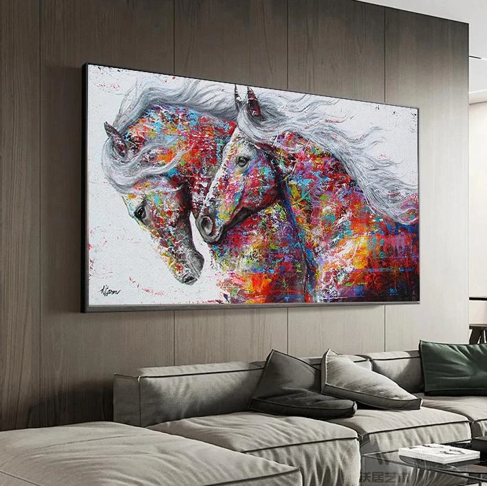 'מרוץ סוסים החדש' תמונת קנבס לסלון דגם 00001