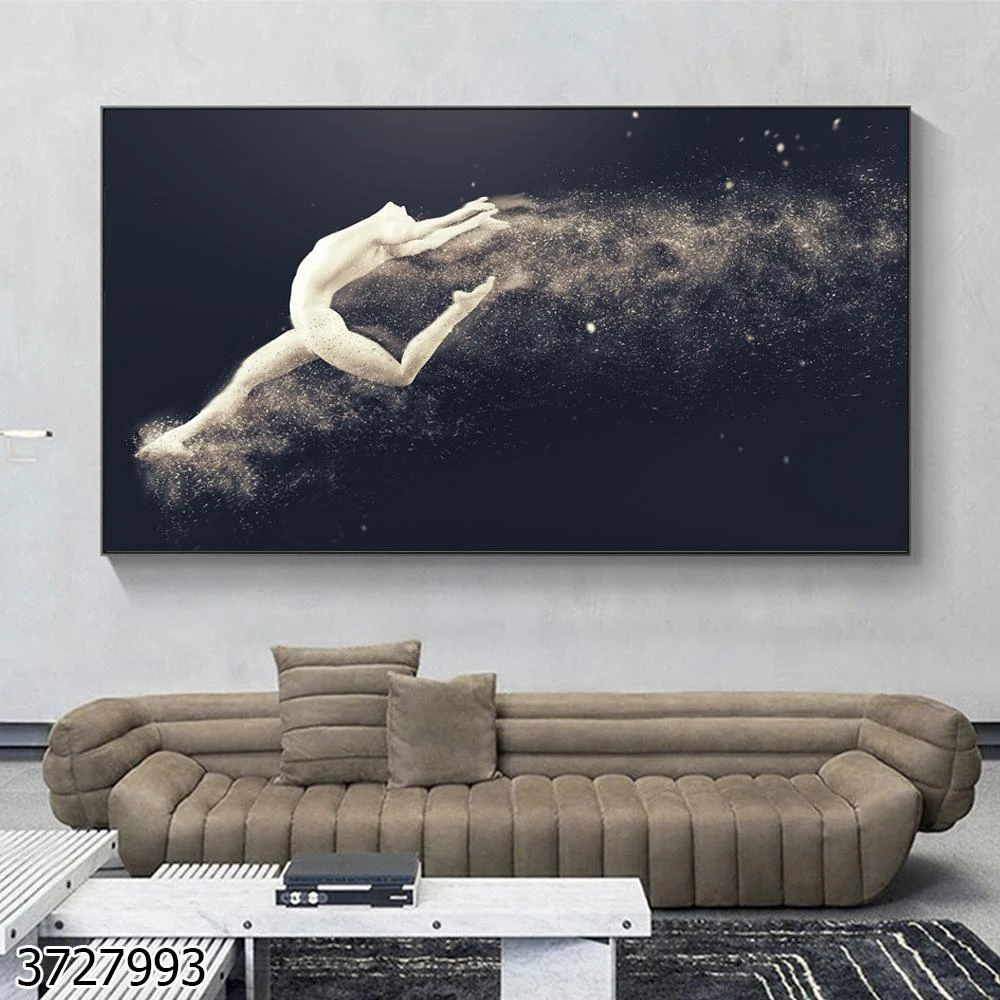 תנועת בלט בסגנון מינימליסטי תמונה של רקדנים על קנבס לתלייה בחדר שינה דגם 3727993