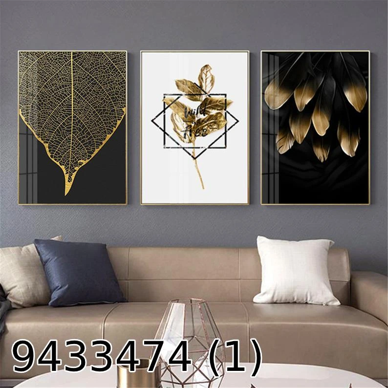 סט טריפל גולדן ליפ לתלייה בסלון דגם 9433474-1