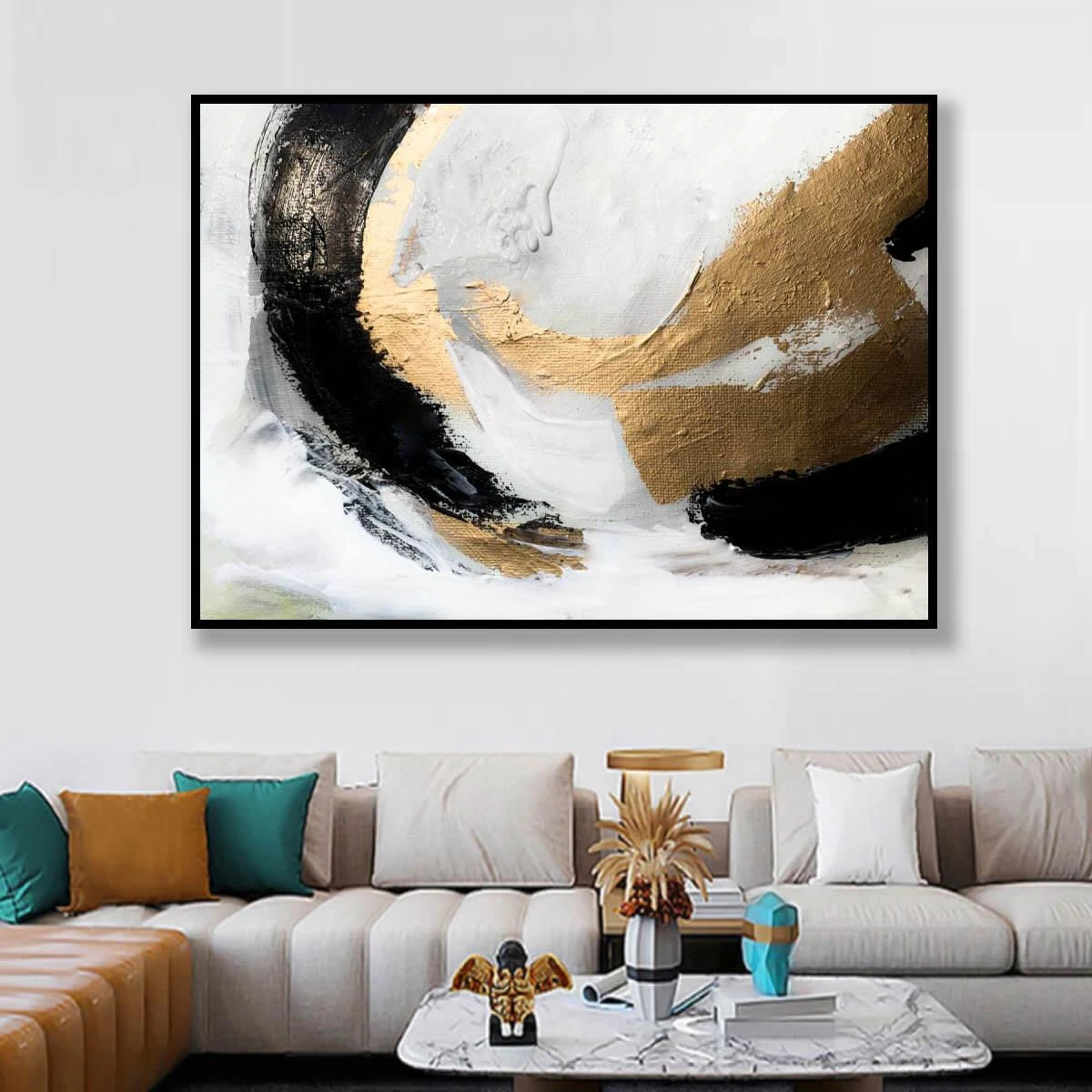 תמונות אבסטרקט מודרניות לסלון בחלק אחד או ב2 חלקים להדפסה על קנבס או זכוכית דגם 3728612